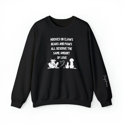 Animal Advocate Unisex Sweatshirt for Vegans and a Cruelty-Free Life Style