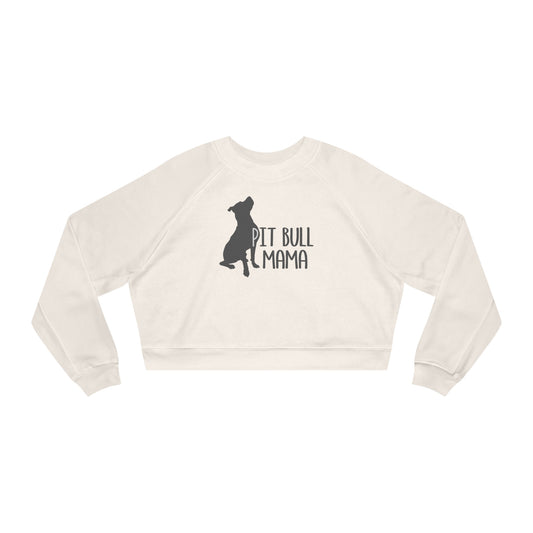 Pit Bull Mama - Women's Cropped Fleece Pullover