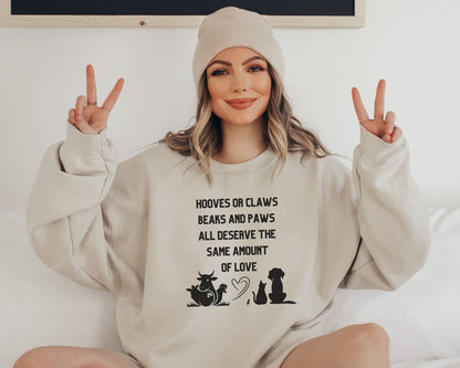 Animal Advocate Unisex Sweatshirt for Vegans and a Cruelty-Free Life Style