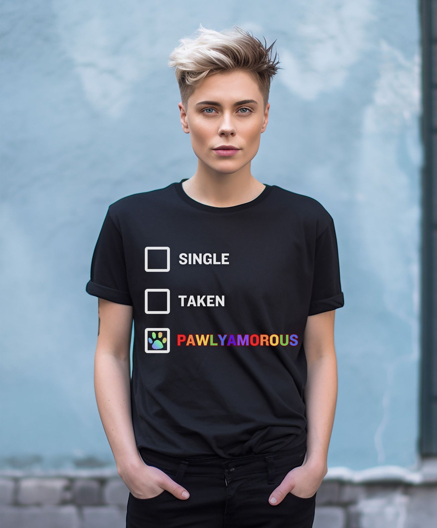 PawlyAmorous- What's Your Relationship Status? - Pride Shirt for Animal Lovers, LGBTQIA+