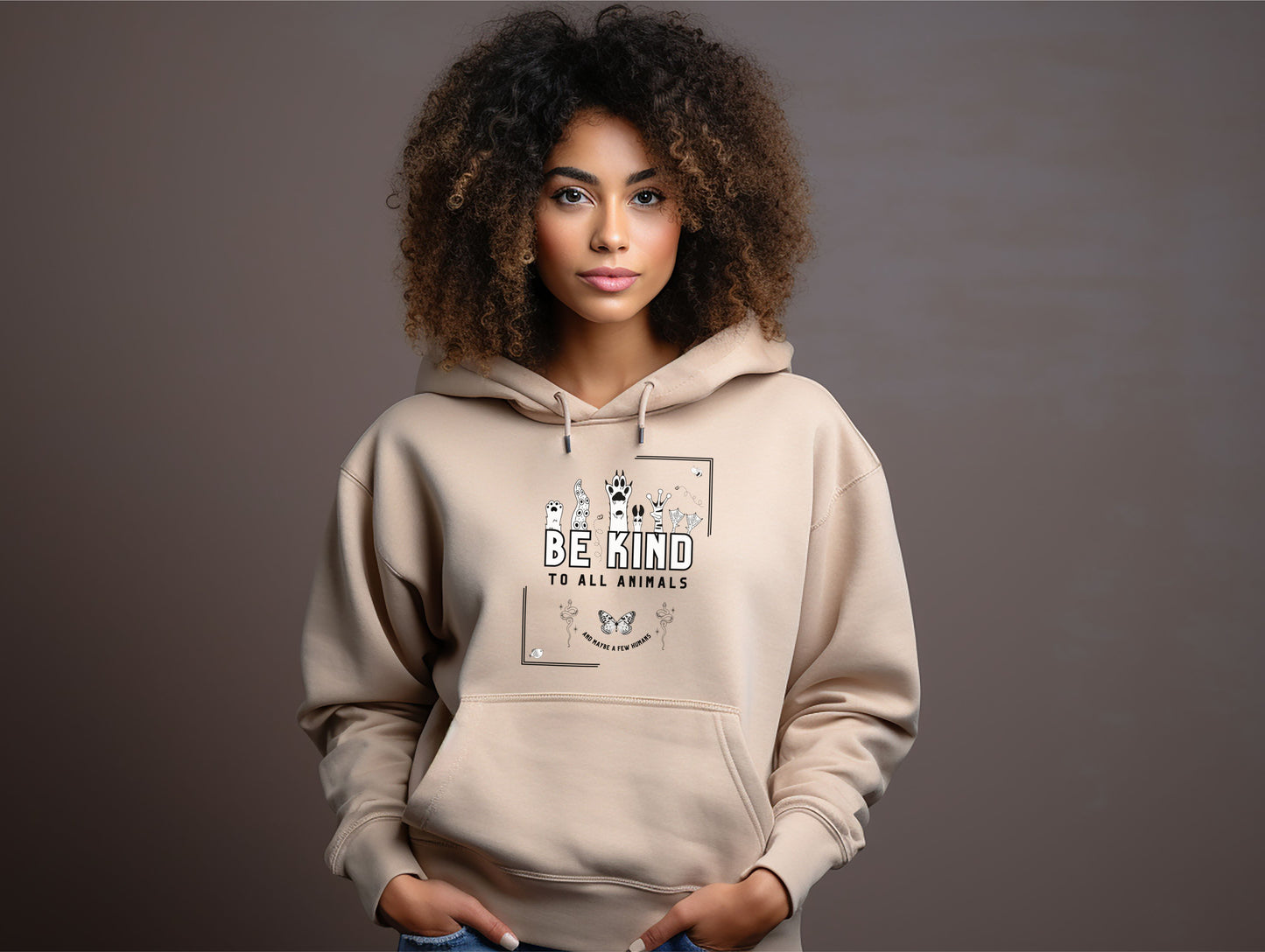 Be Kind To All Animals Hooded Sweatshirt for Men & Women