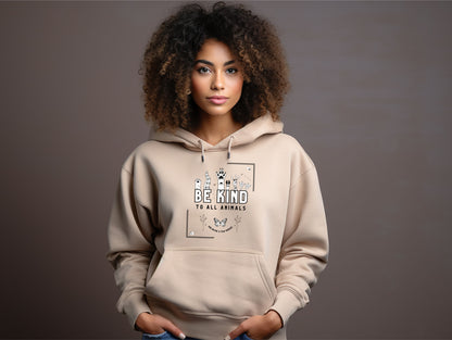 Be Kind To All Animals Hooded Sweatshirt for Men & Women