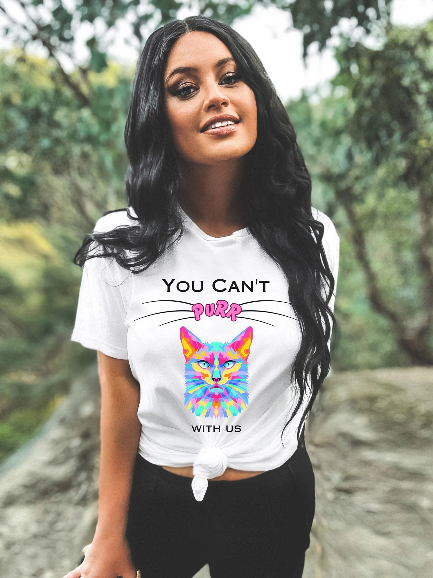 You Can't Purr With Us - Unisex T-Shirt for Cat Lovers in White